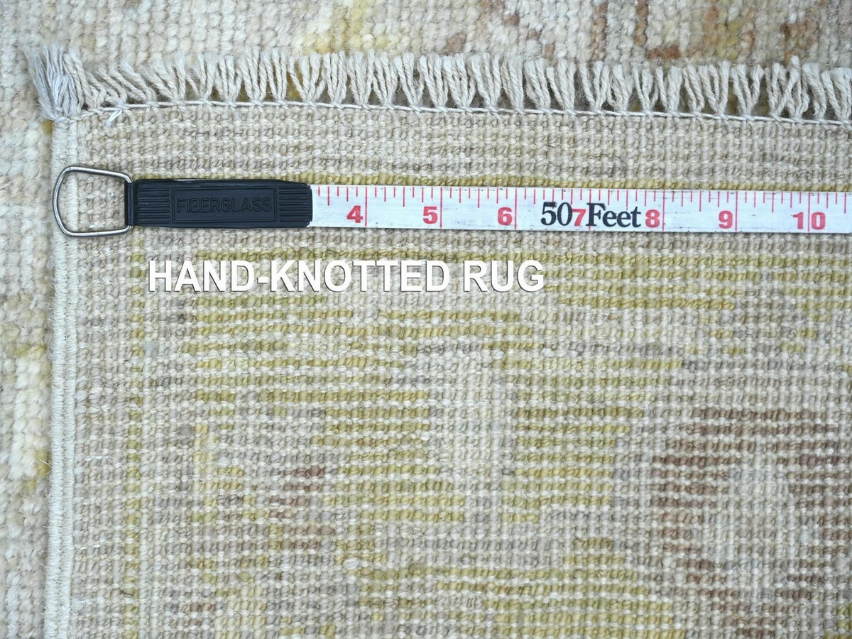 Oushak Oushak hand-knotted wool runner in Gray & Gold, 2'7" x 15'2" — SKU O022314 (view 6)
