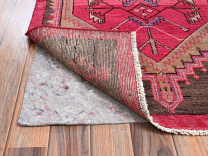 Brown 2'10" x 8'9" Vintage Hand knotted Wool Rug - Sku: O02231