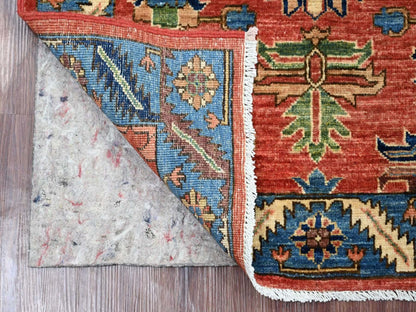 Orange 3'0" x 7'7" Tribal & Geometric Hand knotted Wool Rug - Sku: O022320