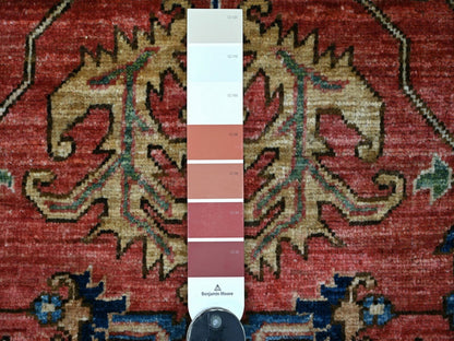 Orange 3'0" x 7'7" Tribal & Geometric Hand knotted Wool Rug - Sku: O022320