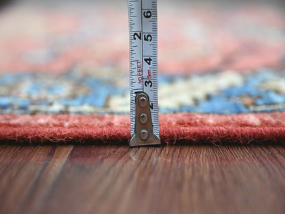 Orange 3'0" x 7'7" Tribal & Geometric Hand knotted Wool Rug - Sku: O022320