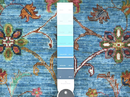 Blue 2'9" x 4'0" Tribal & Geometric Hand knotted Wool Rug - Sku: O022325