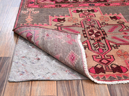 Vintage hand-knotted wool runner in Pink, 2'9" x 9'1" — SKU O02233 (view 3)