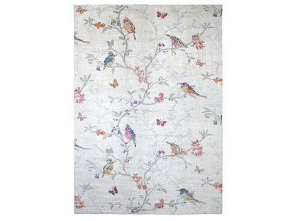 Ivory 10'3" x 14'7" Modern and Contemporary Hand knotted Wool Rug - Sku: O022341