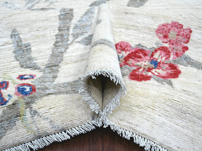 Peshawar Modern / Contemporary hand-knotted wool rug in Ivory, 10'3" x 14'7" — SKU O022341 (view 5)