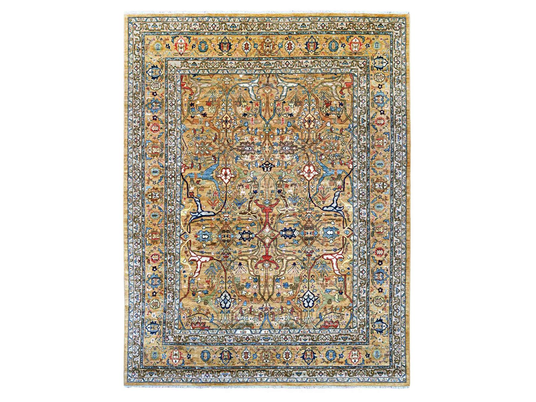 Brown 9'2" x 11'11" Tribal & Geometric Hand knotted Wool Rug - Sku: O022344