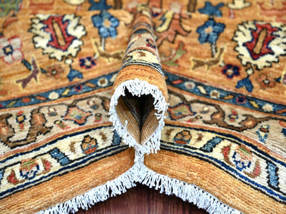 Brown 9'2" x 11'11" Tribal & Geometric Hand knotted Wool Rug - Sku: O022344