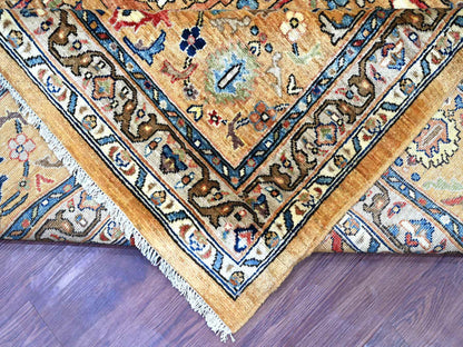 Brown 9'2" x 11'11" Tribal & Geometric Hand knotted Wool Rug - Sku: O022344