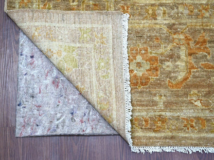 Peshawar Tribal & Geometric hand-knotted wool rug in Brown, 8'10" x 11'9" — SKU O022346 (view 4)