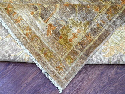 Brown 8'10" x 11'9" Tribal & Geometric Hand knotted Wool Rug - Sku: O022346