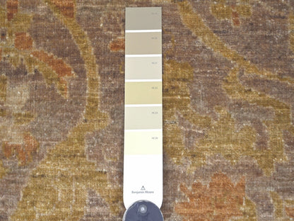 Brown 8'10" x 11'9" Tribal & Geometric Hand knotted Wool Rug - Sku: O022346