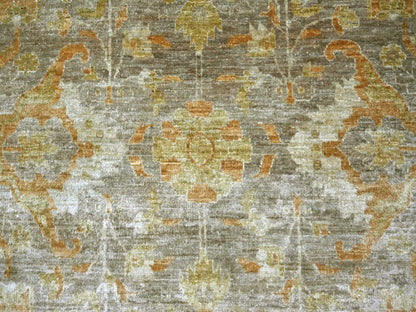 Brown 8'10" x 11'9" Tribal & Geometric Hand knotted Wool Rug - Sku: O022346
