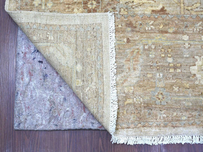 Peshawar Oushak hand-knotted wool rug in Ivory & Brown, 7'11" x 10' — SKU O022347 (view 4)