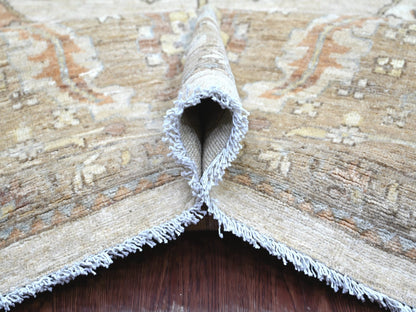 Brown 10'1" x 13'10" Oushak And Peshawar Hand knotted Wool Rug - Sku: O022349