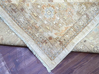 Brown 10'1" x 13'10" Oushak And Peshawar Hand knotted Wool Rug - Sku: O022349
