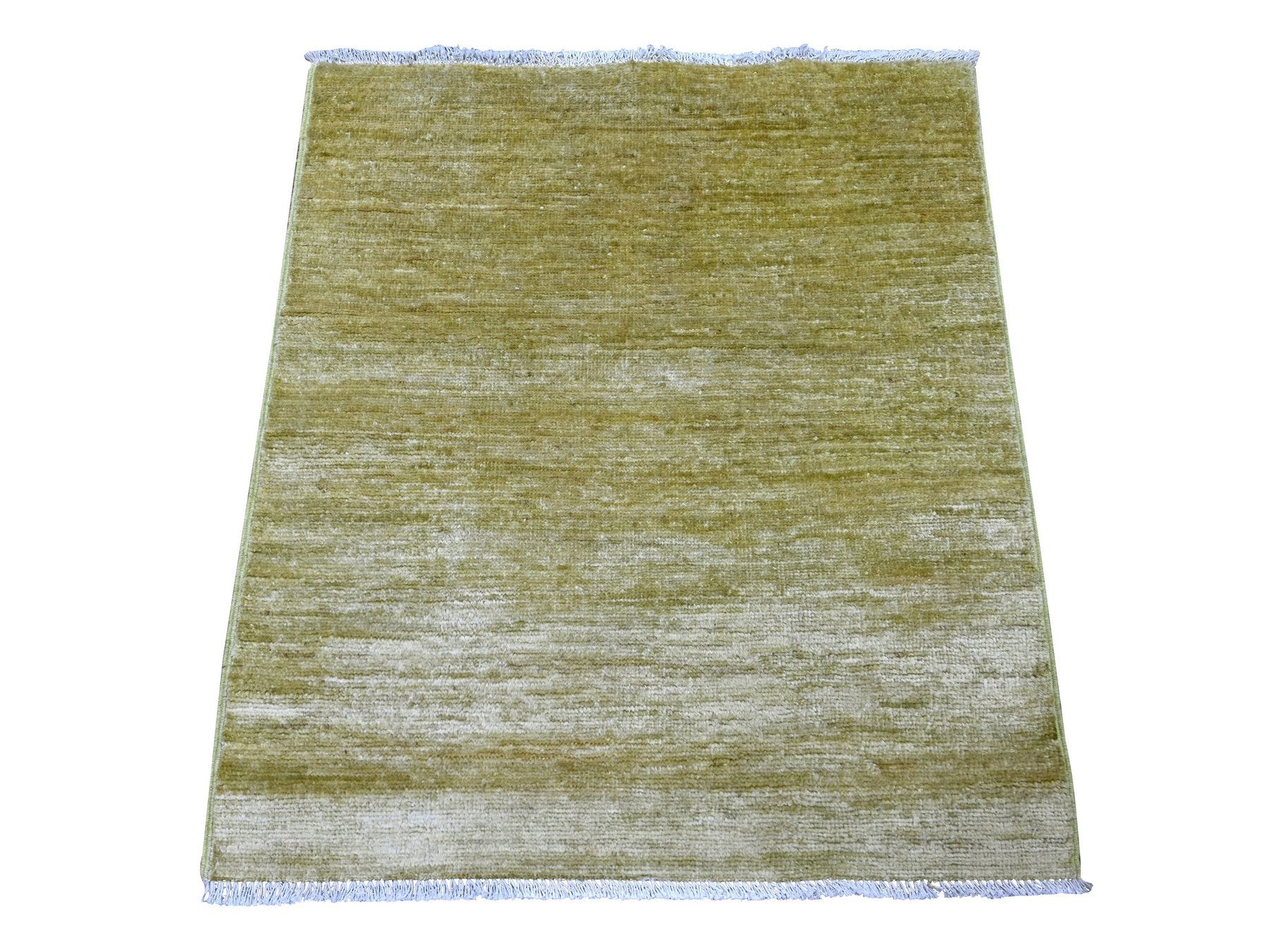 Green 2'6" x 2'10" Modern and Contemporary Hand knotted Wool Rug - Sku: O022369