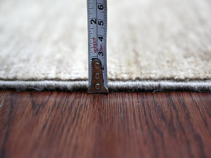 Brown 2'6" x 7'6" Modern and Contemporary Hand knotted Wool Rug - Sku: O022374