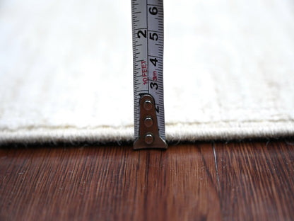 Modern / Contemporary hand-knotted wool runner in Ivory, 2'6" x 14'4" — SKU O022375 (view 5)
