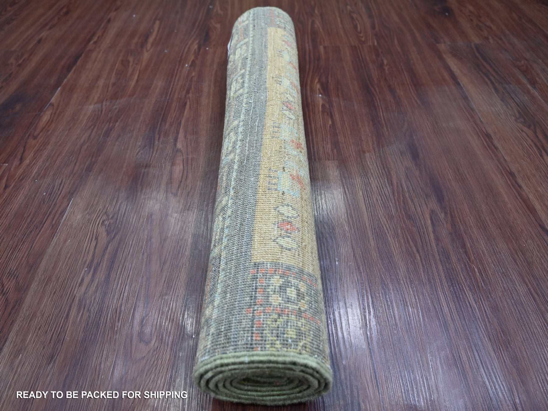 Gabbeh Tribal & Geometric hand-knotted wool runner in Gray, 2'7" x 5'9" — SKU O022378 (view 4)