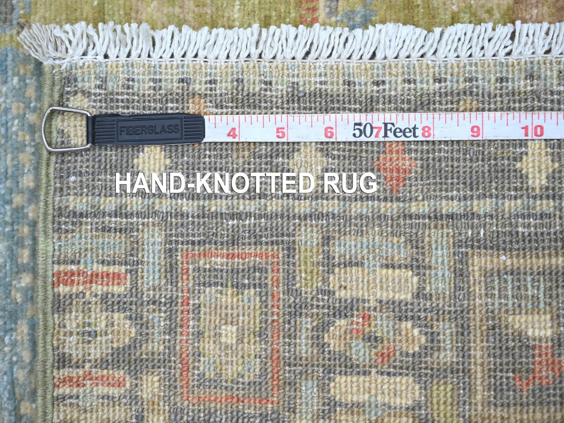 Gabbeh Tribal & Geometric hand-knotted wool runner in Gray, 2'7" x 5'9" — SKU O022378 (view 6)
