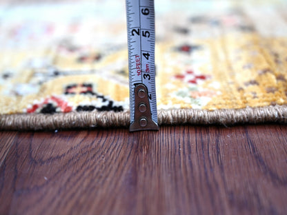 Brown 2'7" x 7'9" Tribal & Geometric Hand knotted Wool Rug - Sku: O022379