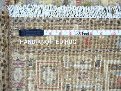Brown 2'10" x 5'9" Tribal & Geometric Hand knotted Wool Rug - Sku: O022383