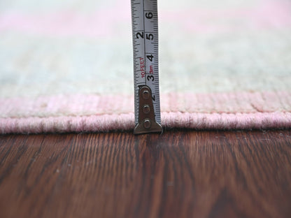 Oushak Oushak hand-knotted wool runner in Pink & Gray, 2'8" x 6' — SKU O022386 (view 5)