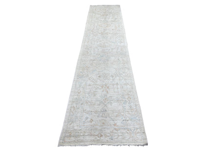 Oushak Oushak hand-knotted wool runner in Ivory, 2'6" x 11'3" — SKU O022387