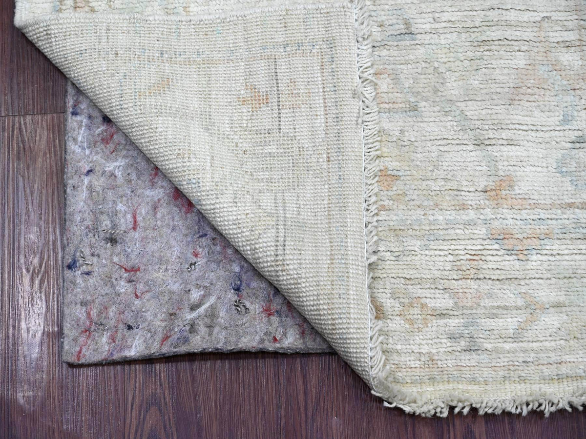 Oushak Oushak hand-knotted wool runner in Ivory, 2'6" x 11'3" — SKU O022387 (view 2)