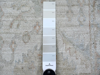 Oushak Oushak hand-knotted wool runner in Ivory, 2'6" x 11'3" — SKU O022387 (view 3)