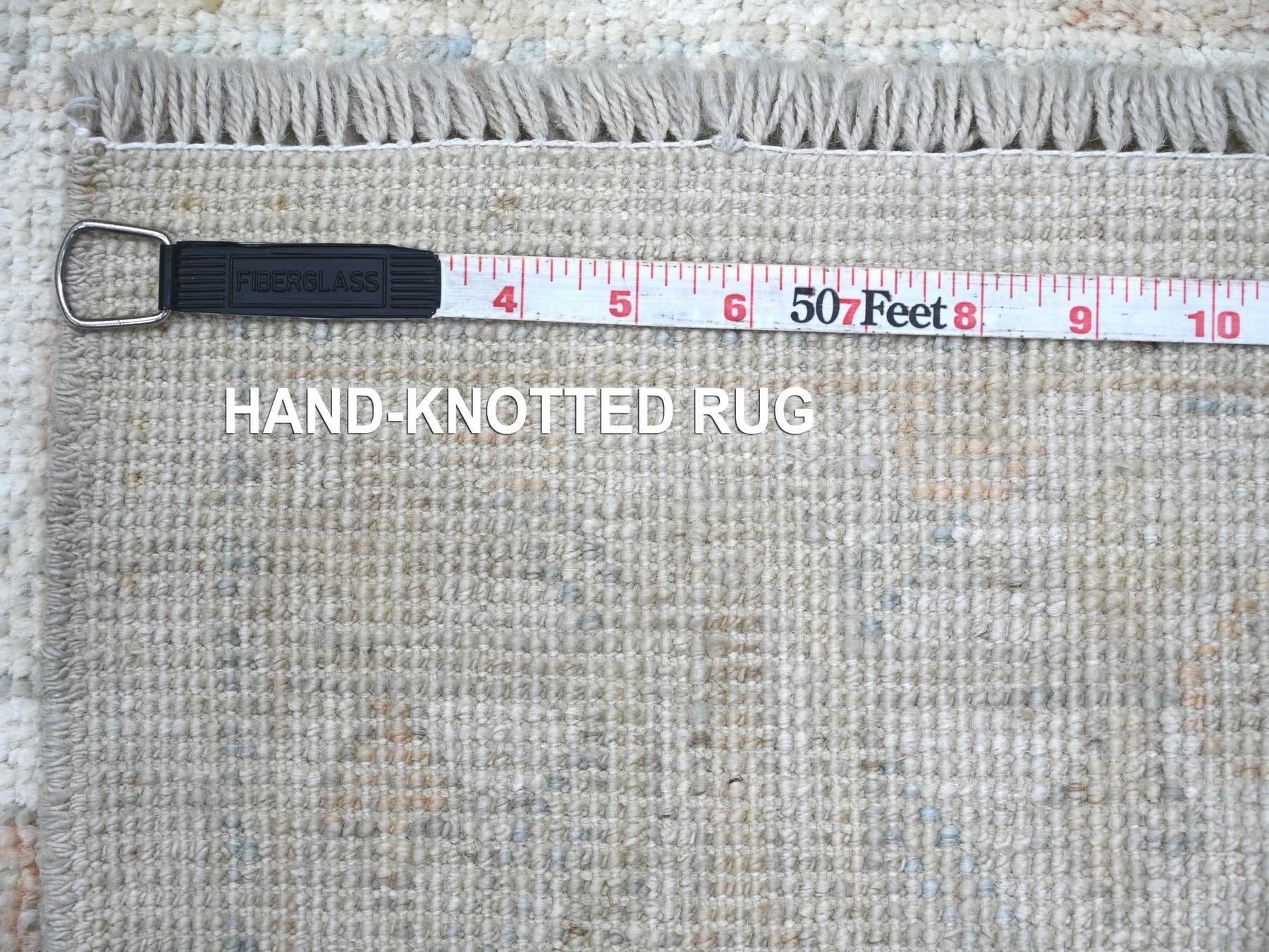 Oushak Oushak hand-knotted wool runner in Ivory, 2'6" x 11'3" — SKU O022387 (view 6)