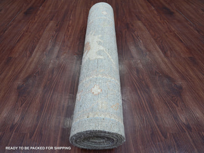Oushak Oushak hand-knotted wool runner in Gray, 2'10" x 13'9" — SKU O022389 (view 4)