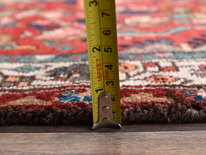 Red 3'1" x 4'10" Vintage Hand knotted Wool Rug - Sku: O02238