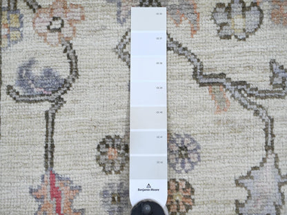 Oushak Oushak hand-knotted wool runner in Ivory, 2'8" x 13'8" — SKU O022393 (view 3)