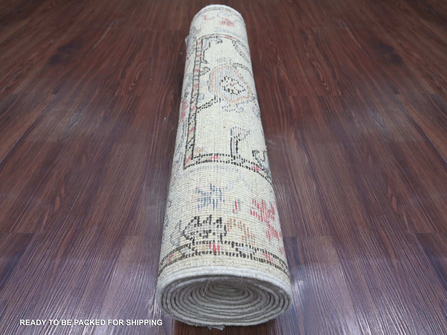 Oushak Oushak hand-knotted wool runner in Ivory, 2'8" x 13'8" — SKU O022393 (view 4)