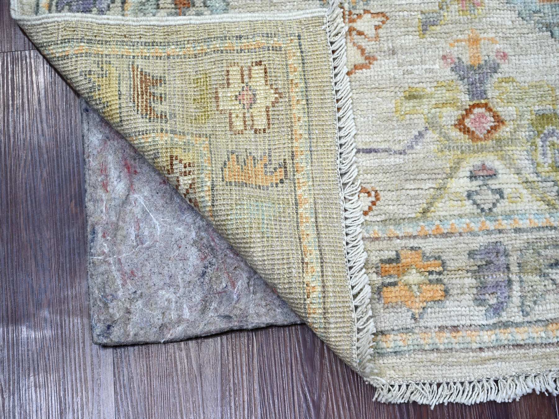 Oushak Oushak hand-knotted wool runner in Gray, 2'9" x 5'10" — SKU O022394 (view 2)