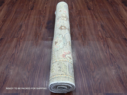 Oushak Oushak hand-knotted wool runner in Gray, 2'9" x 5'10" — SKU O022394 (view 4)