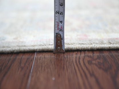 Brown 2'9" x 7'9" Oushak And Peshawar Hand knotted Wool Rug - Sku: O022395