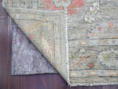 Oushak Oushak hand-knotted wool runner in Gray, 3'11" x 15'1" — SKU O022398 (view 2)
