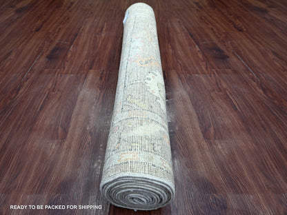 Oushak Oushak hand-knotted wool runner in Gray, 3'11" x 15'1" — SKU O022398 (view 4)