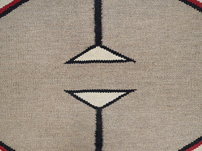 Brown 8'2" x 10'2" Flat Weave Hand woven Wool Rug - Sku: O02239