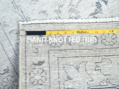 Ivory 2'6" x 9'11" Vintage Hand knotted Wool Rug - Sku: O0223