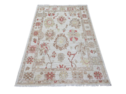 Oushak Oushak hand-knotted wool rug in Ivory, 3'11" x 5'9" — SKU O022401