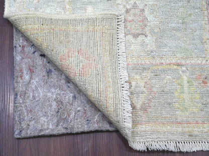 Oushak Oushak hand-knotted wool runner in Gray, 2'6" x 23'4" — SKU O022405 (view 2)