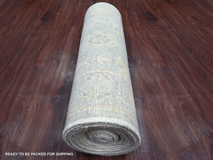 Oushak Oushak hand-knotted wool runner in Gray, 2'6" x 23'4" — SKU O022405 (view 4)