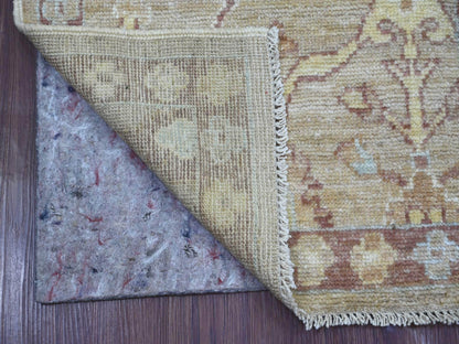 Brown 2'0" x 3'0" Oushak And Peshawar Hand knotted Wool Rug - Sku: O022407