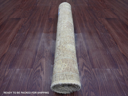 Brown 2'0" x 3'0" Oushak And Peshawar Hand knotted Wool Rug - Sku: O022407