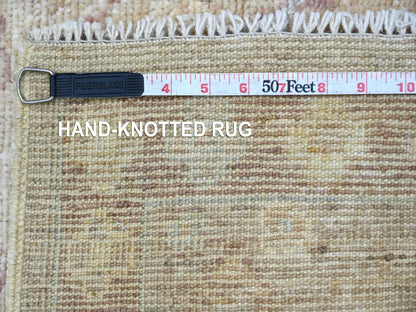 Brown 2'0" x 3'0" Oushak And Peshawar Hand knotted Wool Rug - Sku: O022407