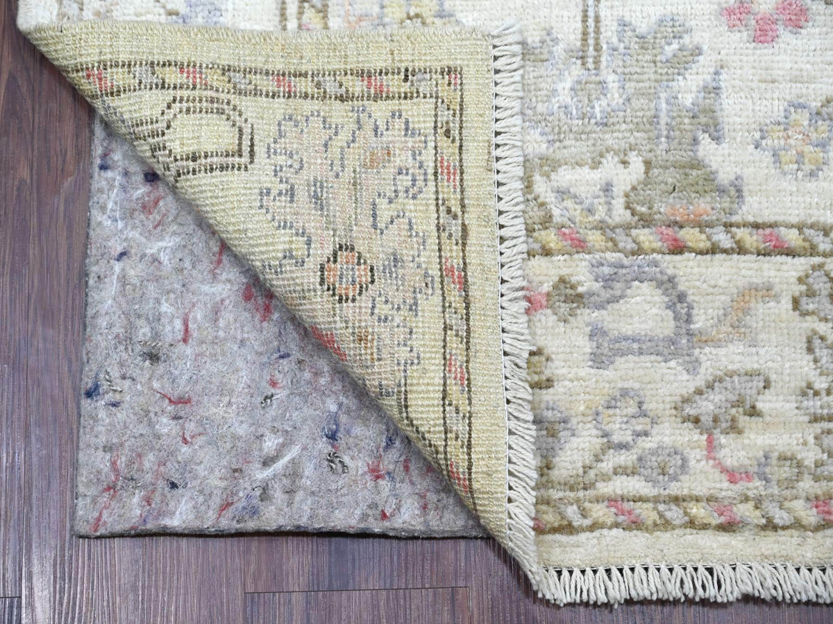 Oushak Oushak hand-knotted wool runner in Ivory, 2'8" x 15'7" — SKU O022410 (view 2)