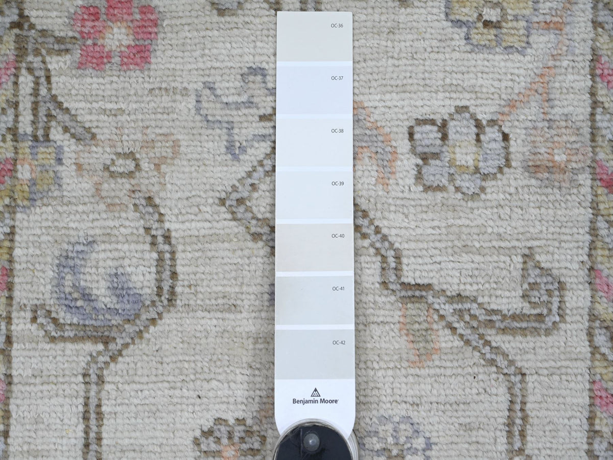 Oushak Oushak hand-knotted wool runner in Ivory, 2'8" x 15'7" — SKU O022410 (view 3)